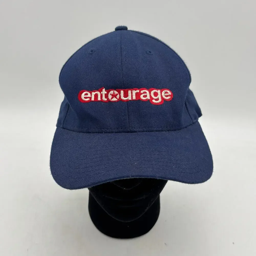 Vintage 2000s Entourage Season 2 Cast & Crew Fitted Baseball Cap Blue L-XL